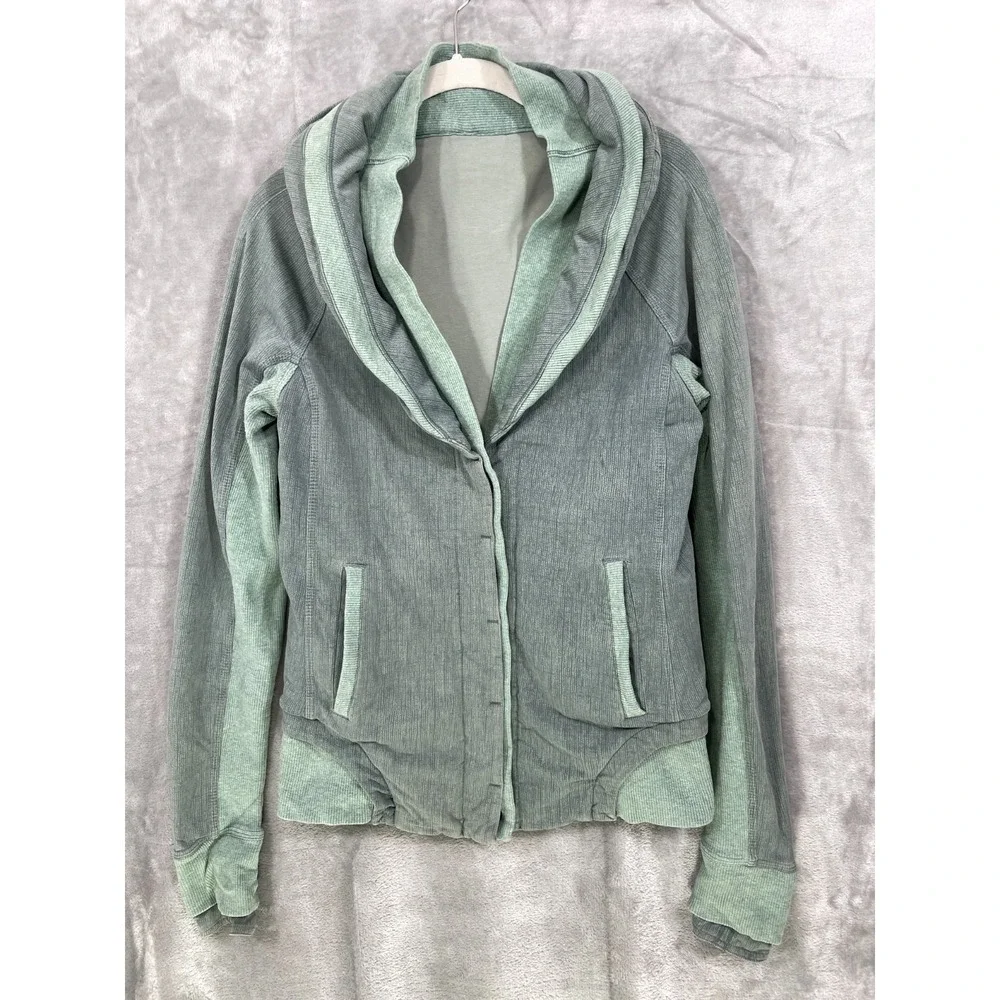 Lululemon To Class Jacket Size 6 Burlap Textured Sage Green Deep Shore